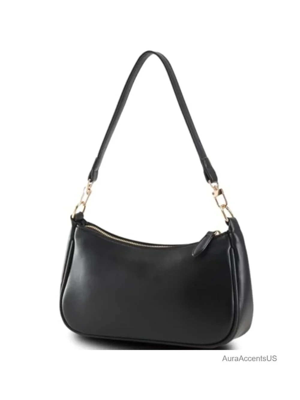 Small Crescent Shoulder Bag Vegan Leather Crossbody Hobo Purse